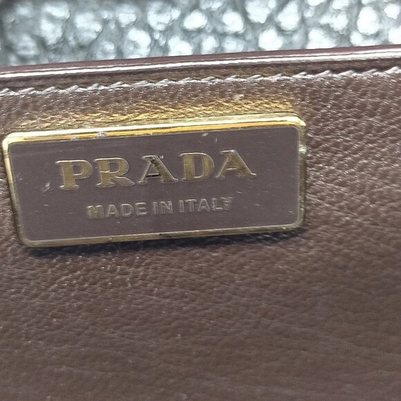 Authetnic Prada Brown Canvas Hand Bag mn1040-112525 - Picture 15 of 16